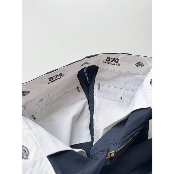 NWOT DICKIES 874 Dark Navy Polyester Cotton Twill Original Fit Pants, Size 30 - Picture 11 of 13